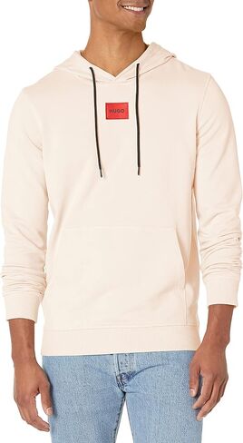 HUGO Men's Square Woven Logo Hooded Sweatshirt in Kuwait