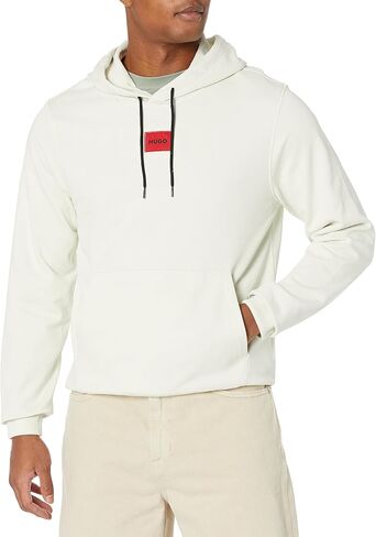 HUGO Men's Square Woven Logo Hooded Sweatshirt in Kuwait