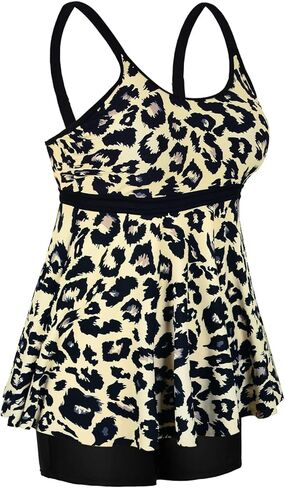 ملابس سباحة نسائية من Mycoco بمقاس كبير تانكيني مع شورت رياضي مكون من قطعتين ملابس سباحة واسعة للتحكم في البطن in Kuwait