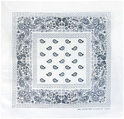 6,12,36 PK Bandanas for Men and Women, 100% Cotton Bandana - Gold, Black, White +20 Color Mens Handkerchiefs Bandana Pack in Kuwait