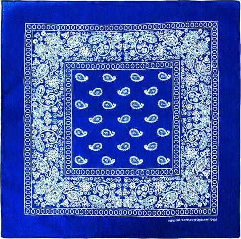 6,12,36 PK Bandanas for Men and Women, 100% Cotton Bandana - Gold, Black, White +20 Color Mens Handkerchiefs Bandana Pack in Kuwait