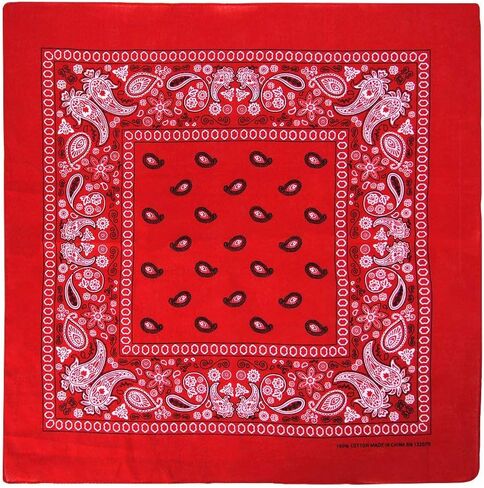 6,12,36 PK Bandanas for Men and Women, 100% Cotton Bandana - Gold, Black, White +20 Color Mens Handkerchiefs Bandana Pack in Kuwait