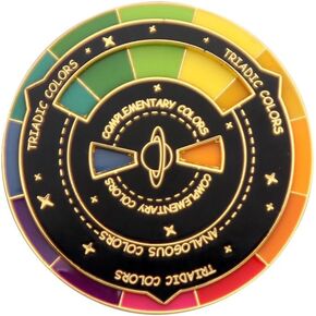 دبابيس المينا ذات العجلات الملونة - دبابيس طية صدر السترة ذات العجلات الملونة الإبداعية - هدايا شارة الفنون الجمالية للفنانين in Kuwait