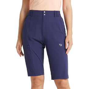 BALEAF Women's Bermuda Long Shorts 13" Golf Shorts Knee Length Hiking Quick Dry High Waist Stretch Water Resistant