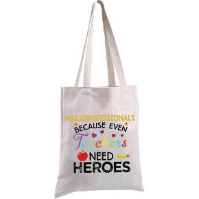MBMSO Paraprofessional Gifts Tote Bag Teacher Paraprofessional Appreciation Gifts Paraeducator Teaching Assistant Gifts (Paraprofessional TB-black) in Kuwait