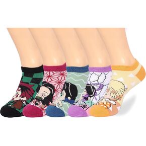 Roffatide Anime Ankle Socks 5 Pairs Low Cut Socks Cosplay No Show Socks For women men in Saudi Arabia