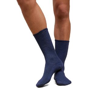 Cottonique Latex-Free Organic Cotton Crew Socks for Allergic Contact Dermatitis (2pairs/pack)