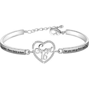 FUSTMW Happy 16th Birthday Gifts Sweet 16 Bracelet Sixteen Birthday Sweet 16 Jewelry Gifts for Girls Daughter Bracelet