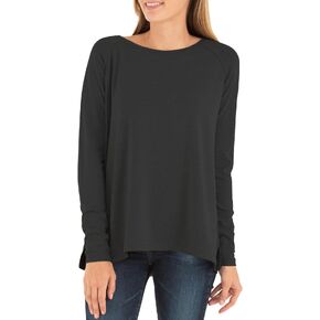 Free Fly Women's Bamboo Everyday Flex Long Sleeve Premium-Weight Women's Shirt Raglan Sleeve Tee with Sun Protection UPF 50+