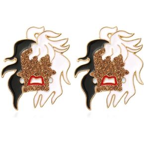 أقراط شريرة للنساء والفتيات والمراهقات والأزياء التنكرية والمزيد. أقراط دلماسية لطيفة جدًا للنساء! أقراط على شكل شرير ذو شعر أبيض وأسود للكوسبلاي، وإكسسوارات الأزياء. إكسسوارات Cruella بأسعار معقولة للهالوين والملابس والمعجبين والمزيد in Kuwait