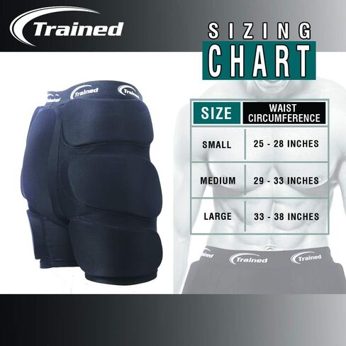 Trained Padded Protective Shorts for Extreme Sports Black in Kuwait