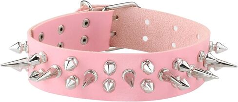 MILAKOO Punk Gothic Leather Choker Collar Chokers مع مسامير قابلة للتعديل للرجال والنساء in Kuwait