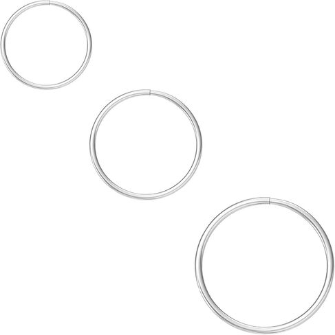 NZDLM حلقات الأنف الغضروف هوب أقراط ثقب الجسم قابل للتعديل جولة مجوهرات الفضة الاسترليني للنساء الرجال الفتيات in Kuwait