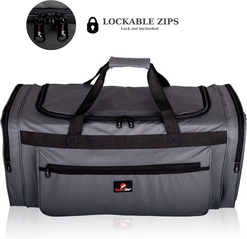 Roamlite Travel Duffel Holdalls Large Size - Weekend Or Very Big Overnight Bag - Gym Sports Kit - 26" x12x12 65 Litre RL58K (Black) in Kuwait
