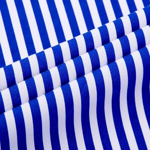 Men's Long Sleeve Dress Shirts Casual Business Vertical Striped Button Down Slim Fit Shirts in Kuwait