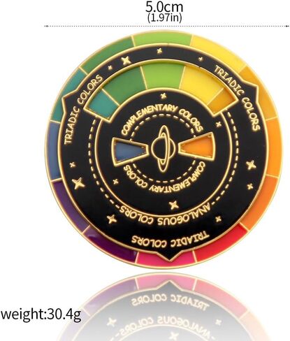 دبابيس المينا ذات العجلات الملونة - دبابيس طية صدر السترة ذات العجلات الملونة الإبداعية - هدايا شارة الفنون الجمالية للفنانين in Kuwait