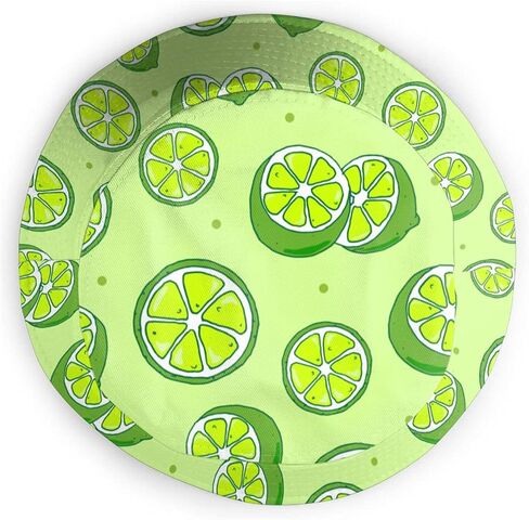 Fashion Casual Lime Green Fruit Slices Pattern Bucket Hat,Fashion Summer Fisherman Sun Cap, Tropical Floral Hat for Women and Men in Saudi Arabia