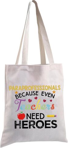 MBMSO Paraprofessional Gifts Tote Bag Teacher Paraprofessional Appreciation Gifts Paraeducator Teaching Assistant Gifts (Paraprofessional TB-black) in Kuwait