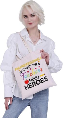 MBMSO Paraprofessional Gifts Tote Bag Teacher Paraprofessional Appreciation Gifts Paraeducator Teaching Assistant Gifts (Paraprofessional TB-black) in Kuwait