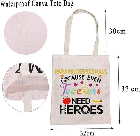 MBMSO Paraprofessional Gifts Tote Bag Teacher Paraprofessional Appreciation Gifts Paraeducator Teaching Assistant Gifts (Paraprofessional TB-black) in Kuwait