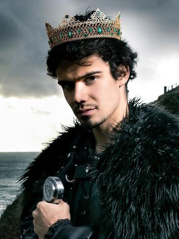 SWEETV Medieval King Crown for Men, Black Prince Tiara Diadem, Metal Crystal Men's Headpieces Costume Hair Accessories for Prom Cosplay Party Birthday Wedding Halloween in Saudi Arabia