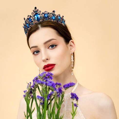 Kamirola Baroque Queen Crown,Rhinestone Wedding Bridal Crown and Tiaras Crystal Headband For Birthday Prom Pageant Party halloween Chrismas (TR05) in Kuwait