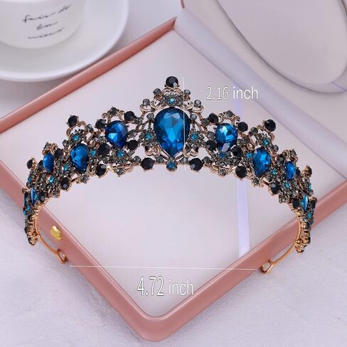 Kamirola Baroque Queen Crown,Rhinestone Wedding Bridal Crown and Tiaras Crystal Headband For Birthday Prom Pageant Party halloween Chrismas (TR05) in Kuwait