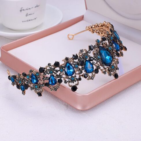 Kamirola Baroque Queen Crown,Rhinestone Wedding Bridal Crown and Tiaras Crystal Headband For Birthday Prom Pageant Party halloween Chrismas (TR05) in Kuwait