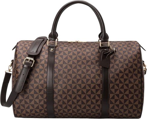 Men's Travel Duffel Bag CHENFANS Leather Large Capacity Weekend Luggage Tote Bag - Versatile Carry Large Travel Tote for Gym Vacations in Kuwait