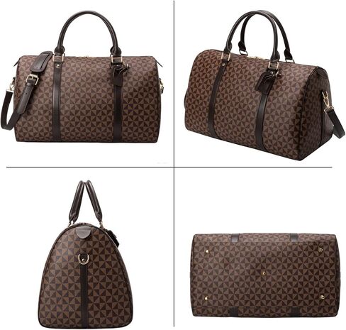 Men's Travel Duffel Bag CHENFANS Leather Large Capacity Weekend Luggage Tote Bag - Versatile Carry Large Travel Tote for Gym Vacations in Kuwait