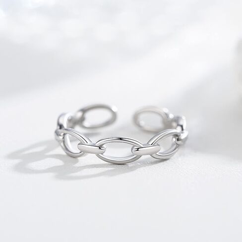 Celtic Rings for Women 925 Sterling Silver Simple Ring Adjustable Rings Open Ring Celtic Jewelry Stackable Ring Gifts for Women Girlfriend Anniversary in Saudi Arabia