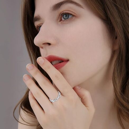 Celtic Rings for Women 925 Sterling Silver Simple Ring Adjustable Rings Open Ring Celtic Jewelry Stackable Ring Gifts for Women Girlfriend Anniversary in Saudi Arabia