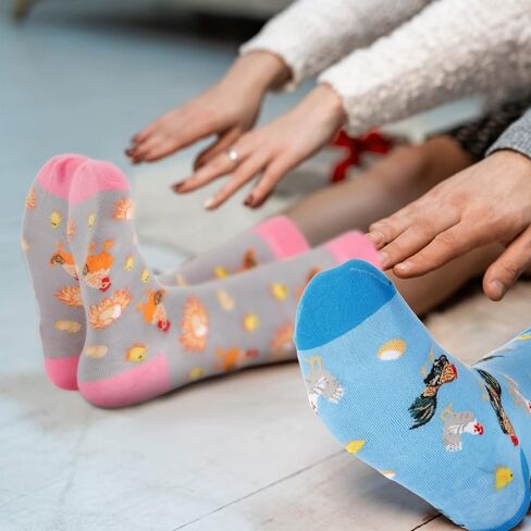 5 Pairs Novelty Chicken Socks for Women Girls, Funny Chicken Gift Animal Socks for Chicken Lovers in Kuwait
