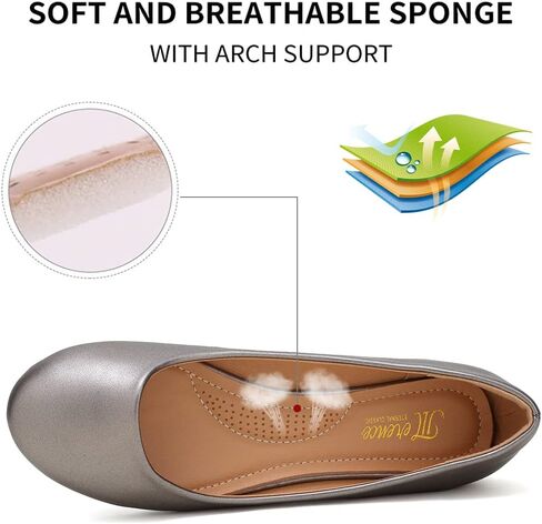 أحذية باليه نسائية مسطحة من CIOR، أحذية مشي مريحة وأنيقة وبسيطة وغير رسمية in Kuwait