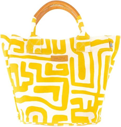 حقيبة Ubuntu Life Weekender Tote - حقيبة كبيرة من القماش وحقيبة شاطئ وحقيبة سفر مصنوعة من القطن الطبيعي in Kuwait