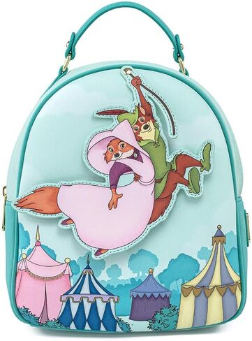 حقيبة كتف نسائية بحزام مزدوج من Loungefly Disney Robin Hood Rescues Maid Marian in Saudi Arabia