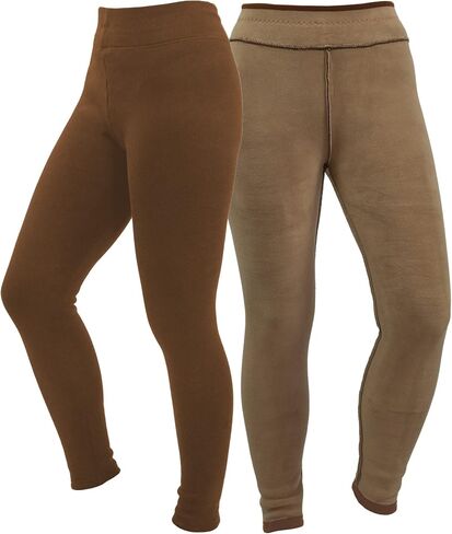 CoSisNY Women's Warm Winter Leggings Cotton Fleece Lined Thermal Pants ONE Legging Mid-Rise in Kuwait