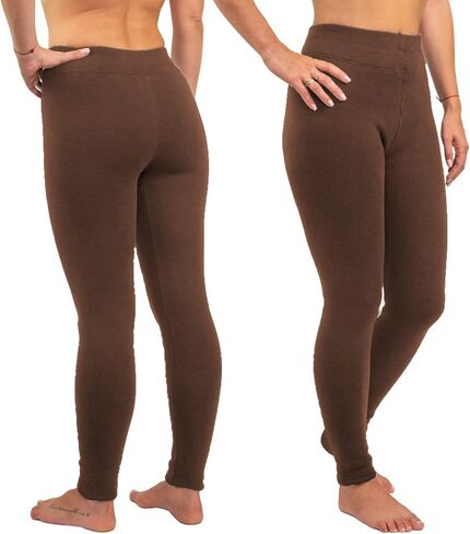 CoSisNY Women's Warm Winter Leggings Cotton Fleece Lined Thermal Pants ONE Legging Mid-Rise in Kuwait
