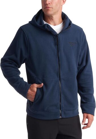 Reebok Mens Fleece Jacket - Lightweight Polar Fleece Zip Up Winter Jackets for Men - Gym Workout Running Outdoor Mens Jacket in Saudi Arabia