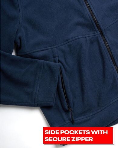 Reebok Mens Fleece Jacket - Lightweight Polar Fleece Zip Up Winter Jackets for Men - Gym Workout Running Outdoor Mens Jacket in Saudi Arabia