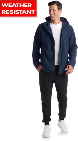 Reebok Mens Fleece Jacket - Lightweight Polar Fleece Zip Up Winter Jackets for Men - Gym Workout Running Outdoor Mens Jacket in Saudi Arabia