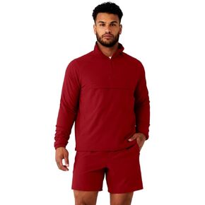 جاكيت Alo Ripstop 1/4 بسحاب للرجال من Alo، أحمر فيكتوري in Kuwait