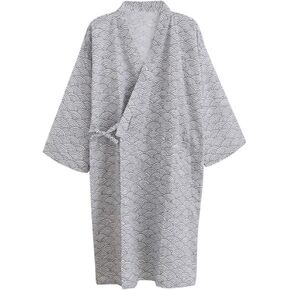 HAOZAIKEJI Women Men Kimono Pajamas Soft Cotton House Sleepwear Casual Lightweight Bathrobes Japanese Style Loose Loungewear in Kuwait