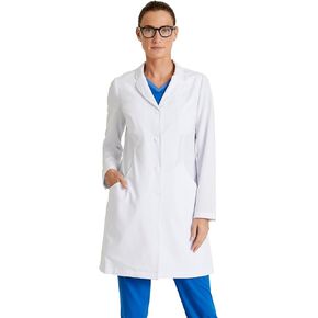 BARCO Grey's Anatomy Scrubs Signature - Penelope Lab Coat for Women, Professional Full-Length 4-Button Long Sleeve 35"- 37"