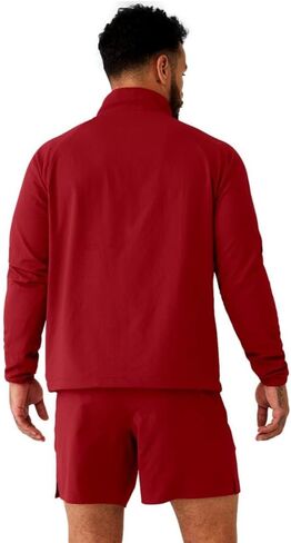 جاكيت Alo Ripstop 1/4 بسحاب للرجال من Alo، أحمر فيكتوري in Kuwait