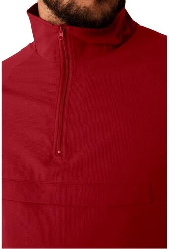جاكيت Alo Ripstop 1/4 بسحاب للرجال من Alo، أحمر فيكتوري in Kuwait