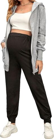 سويت شيرت نسائي من QWINEE بغطاء للرأس للأمومة مزود بغطاء للرأس وكتف منسدل ورباط للممرضات in Kuwait