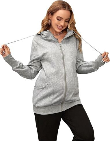 سويت شيرت نسائي من QWINEE بغطاء للرأس للأمومة مزود بغطاء للرأس وكتف منسدل ورباط للممرضات in Kuwait