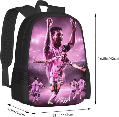 BUSOTH حقيبة ظهر للاعب كرة القدم، حقيبة ظهر عصرية مطبوعة ثلاثية الأبعاد مقاس 16.5 بوصة، حقيبة ظهر كاجوال مبتكرة للكمبيوتر المحمول للنساء والرجال in Kuwait