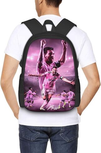 BUSOTH حقيبة ظهر للاعب كرة القدم، حقيبة ظهر عصرية مطبوعة ثلاثية الأبعاد مقاس 16.5 بوصة، حقيبة ظهر كاجوال مبتكرة للكمبيوتر المحمول للنساء والرجال in Kuwait